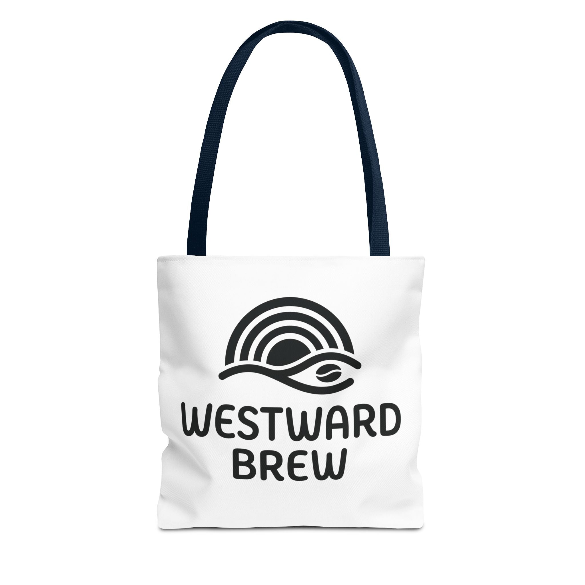 Westward Brew Logo Tote Bag – Coastal Coffee Canvas Tote