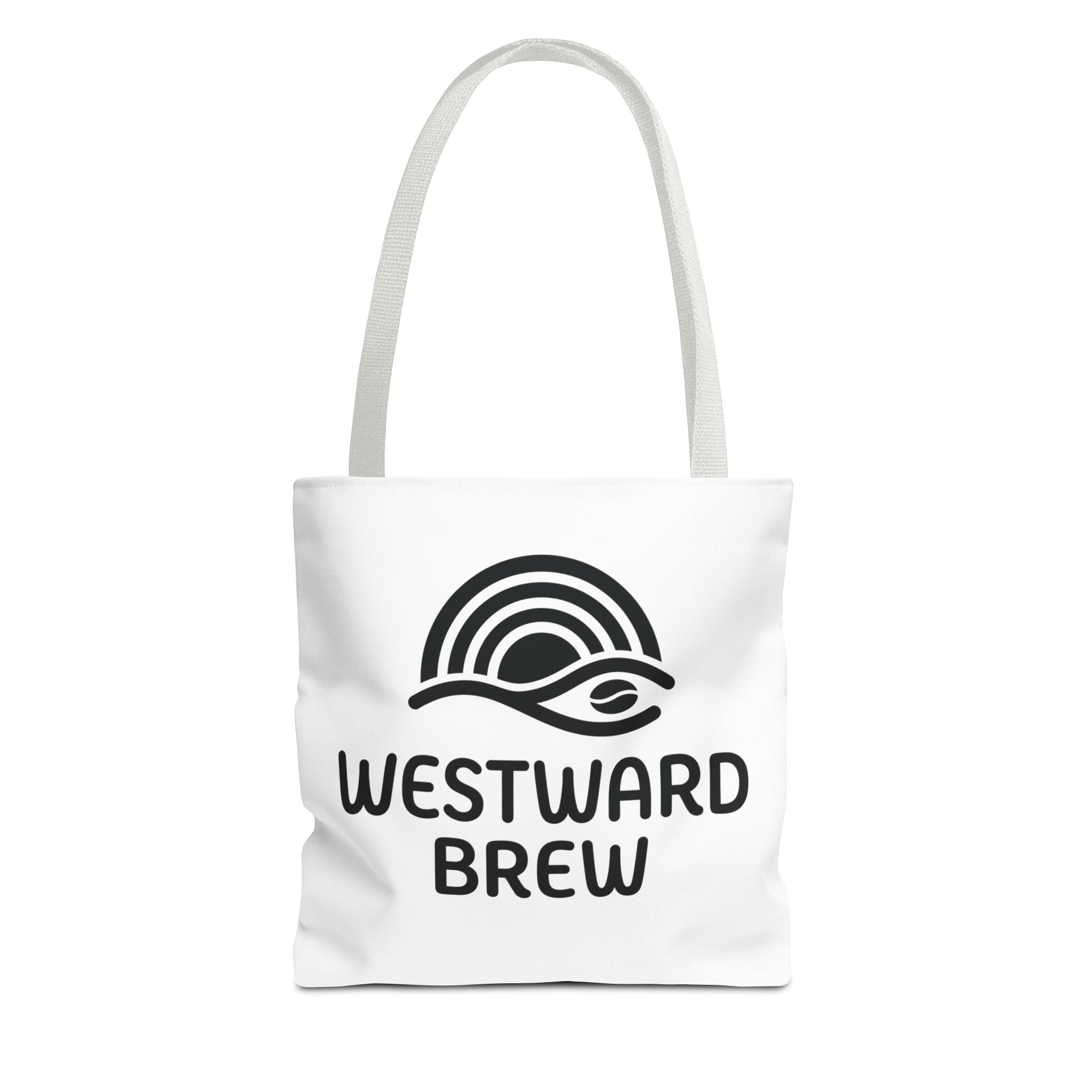 Westward Brew Logo Tote Bag – Coastal Coffee Canvas Tote
