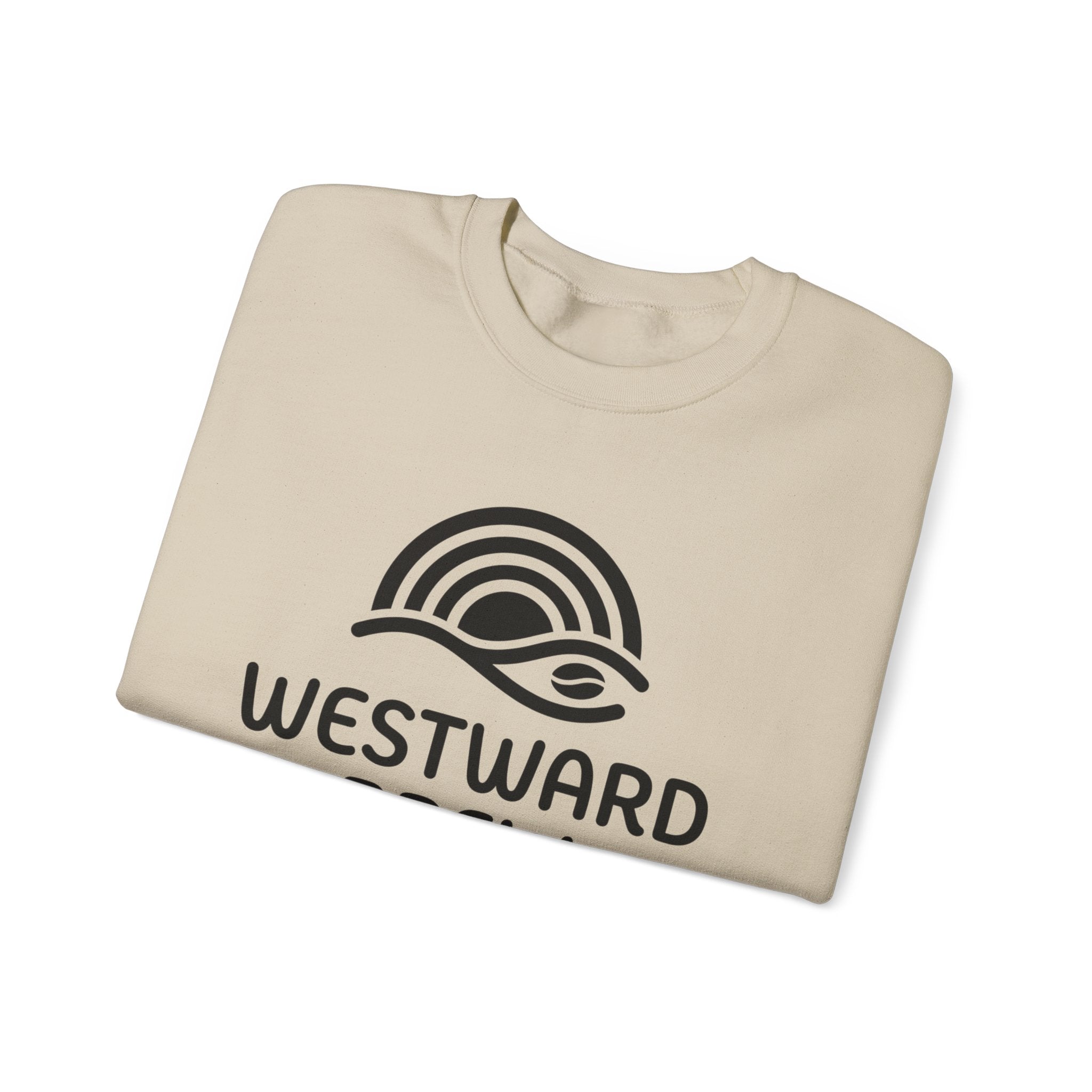 Westward Brew Crewneck Sweatshirt — Coastal Coffee Logo Pullover