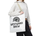 Westward Brew Logo Tote Bag – Coastal Coffee Canvas Tote