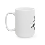 Westward Brew Ceramic Mug – Coffee Lover Mug with Retro Wave Logo (11oz & 15oz)