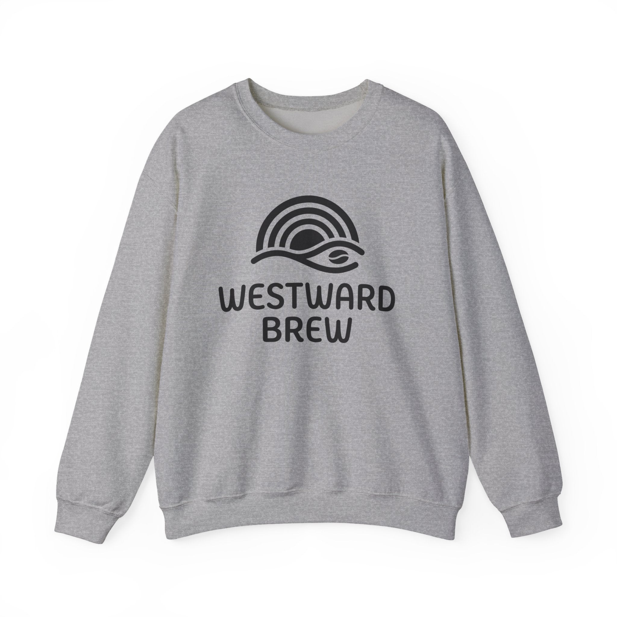 Westward Brew Crewneck Sweatshirt — Coastal Coffee Logo Pullover