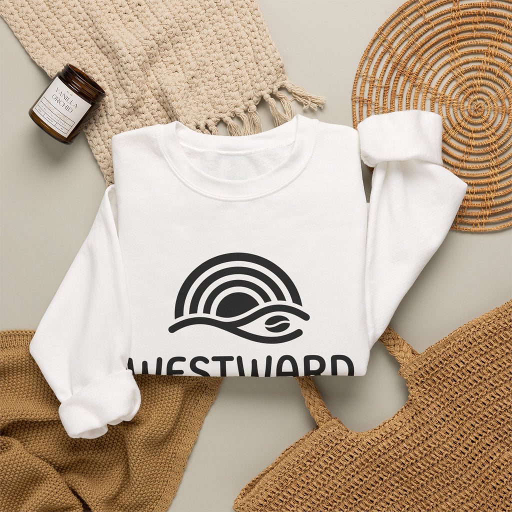 Westward Brew Crewneck Sweatshirt — Coastal Coffee Logo Pullover