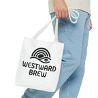 Westward Brew Logo Tote Bag – Coastal Coffee Canvas Tote
