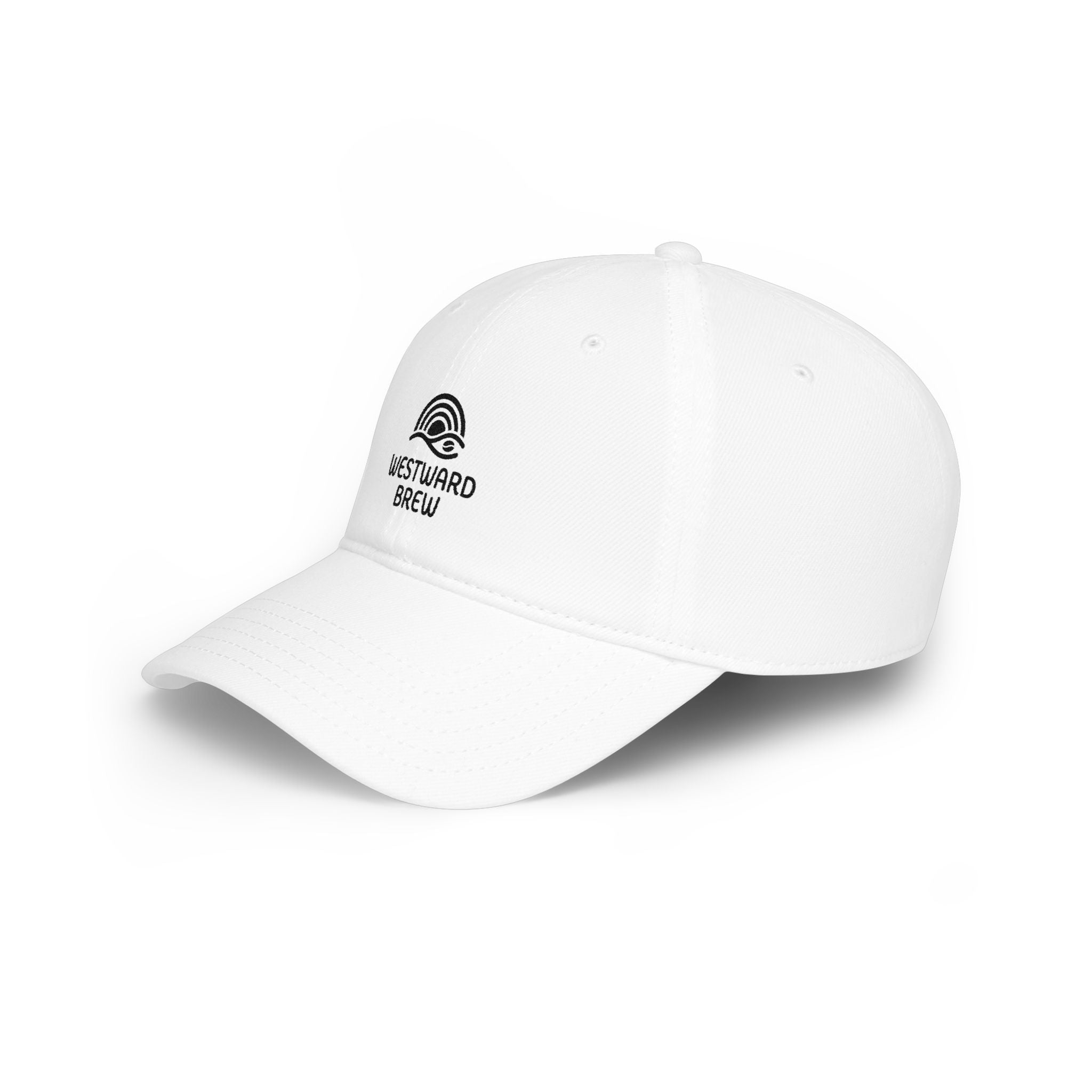 Westward Brew Embroidered Baseball Cap — Minimal Coffee Logo Hat