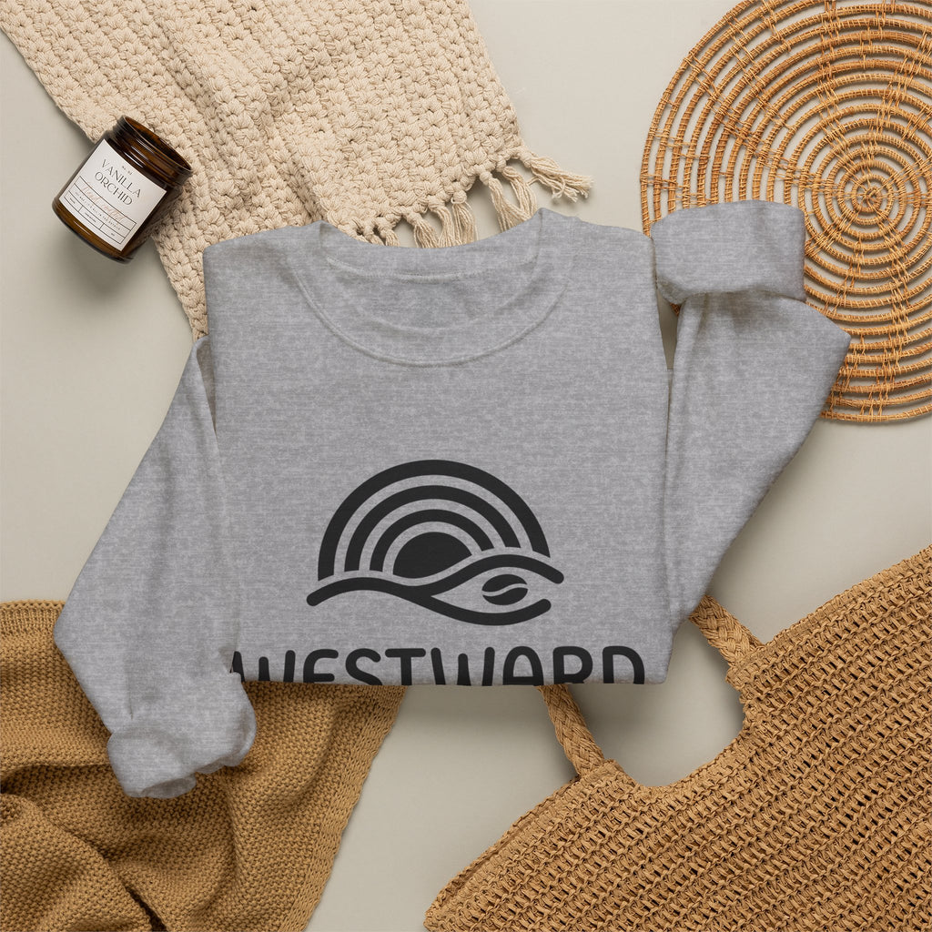 Westward Brew Crewneck Sweatshirt — Coastal Coffee Logo Pullover