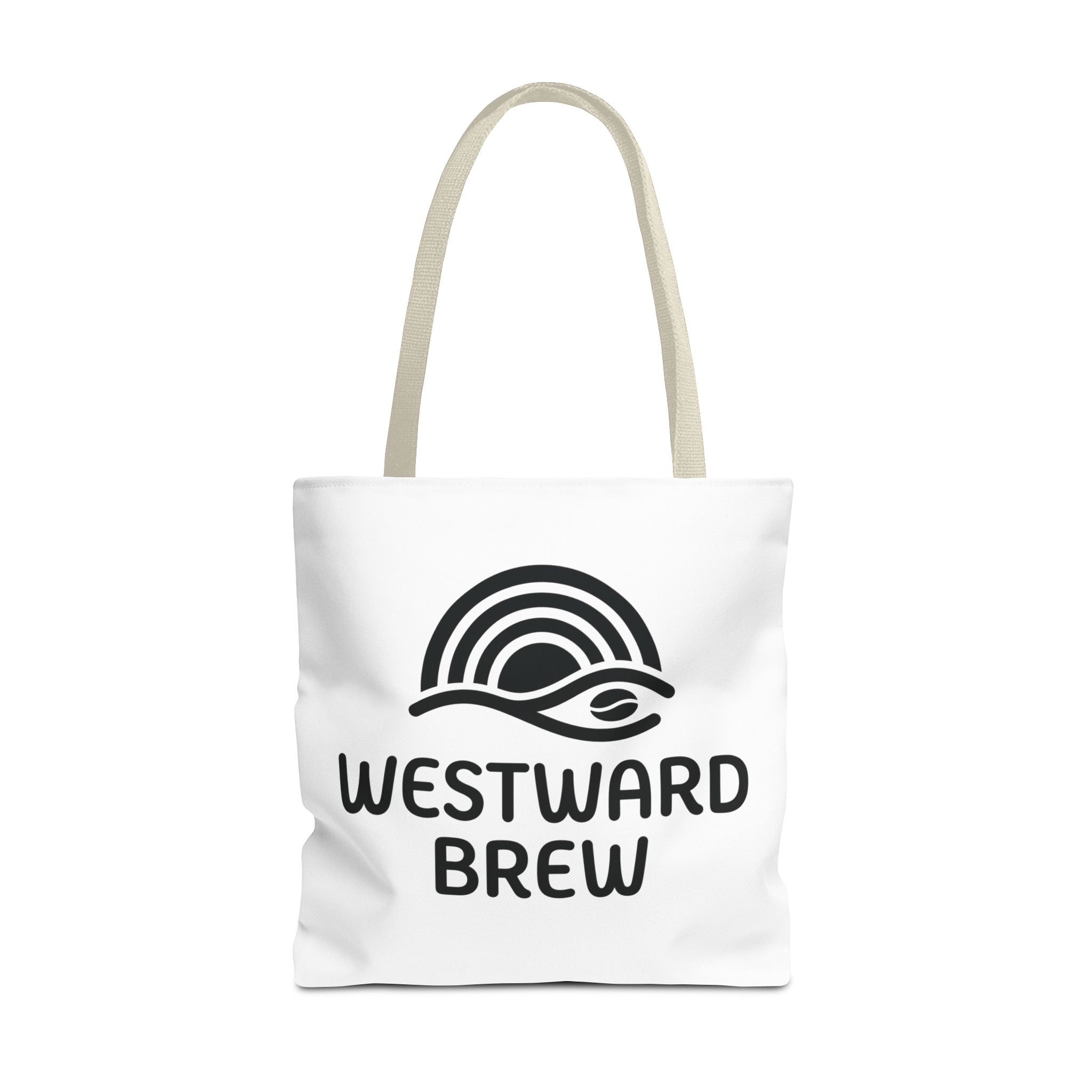 Westward Brew Logo Tote Bag – Coastal Coffee Canvas Tote