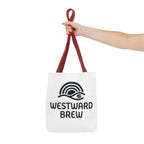 Westward Brew Logo Tote Bag – Coastal Coffee Canvas Tote