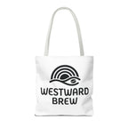 Westward Brew Logo Tote Bag – Coastal Coffee Canvas Tote