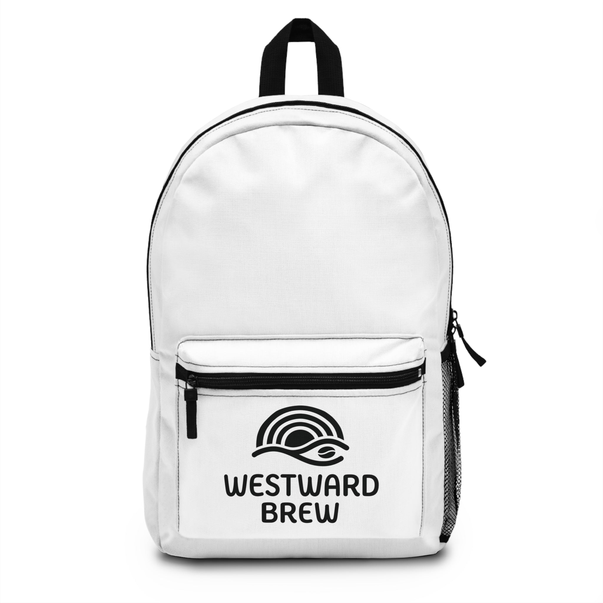 Westward Brew Logo Backpack — Coffee Shop Branded Daypack