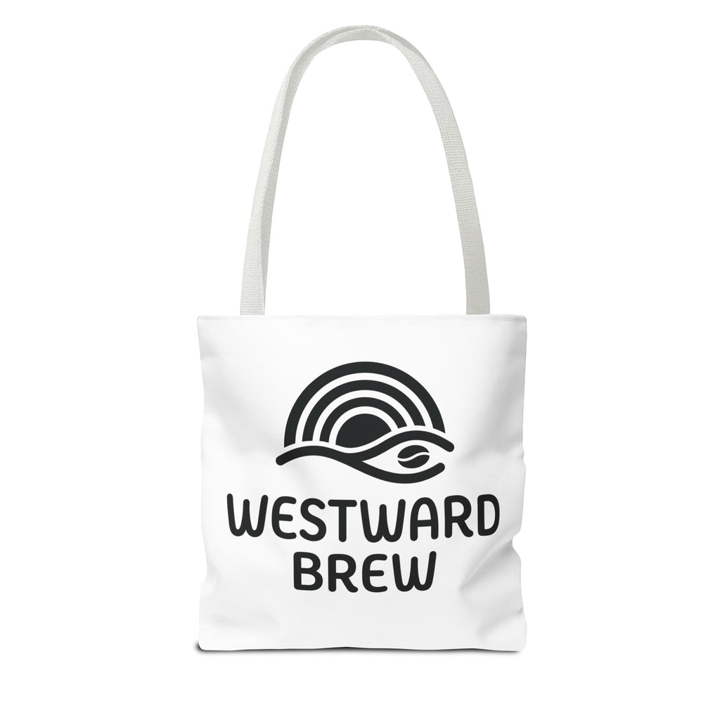 Westward Brew Logo Tote Bag – Coastal Coffee Canvas Tote