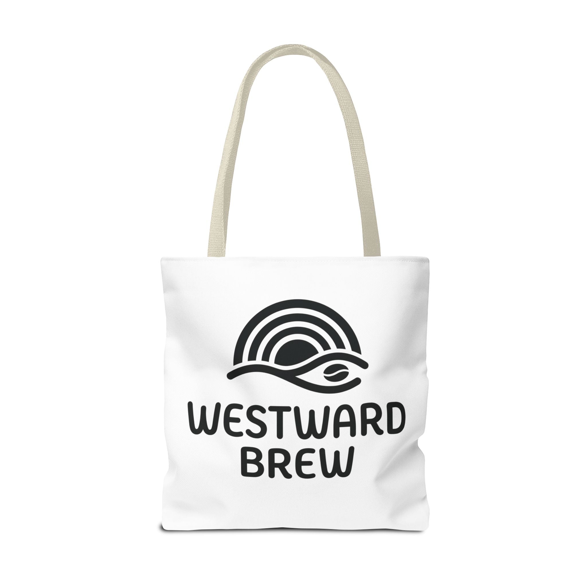 Westward Brew Logo Tote Bag – Coastal Coffee Canvas Tote