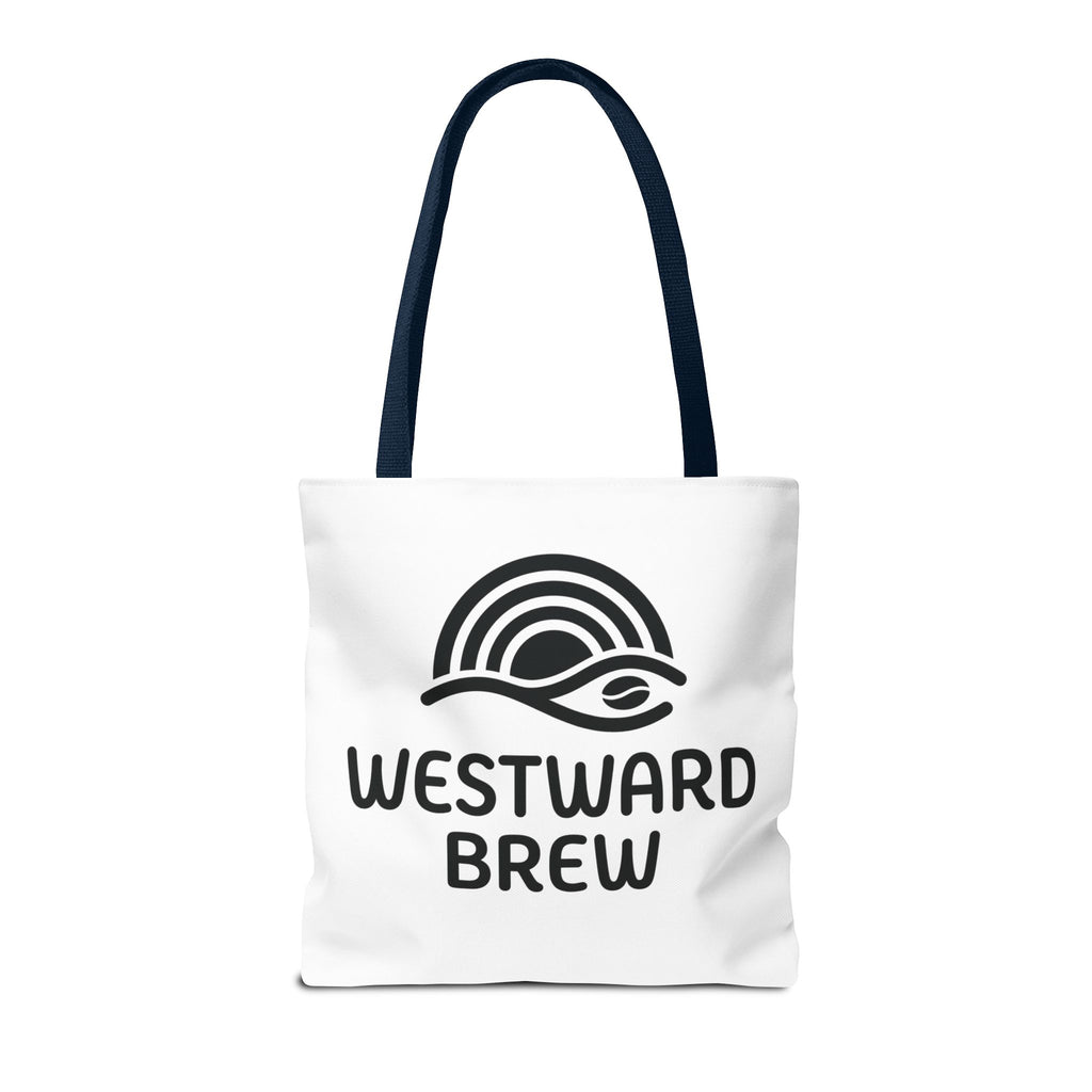 Westward Brew Logo Tote Bag – Coastal Coffee Canvas Tote