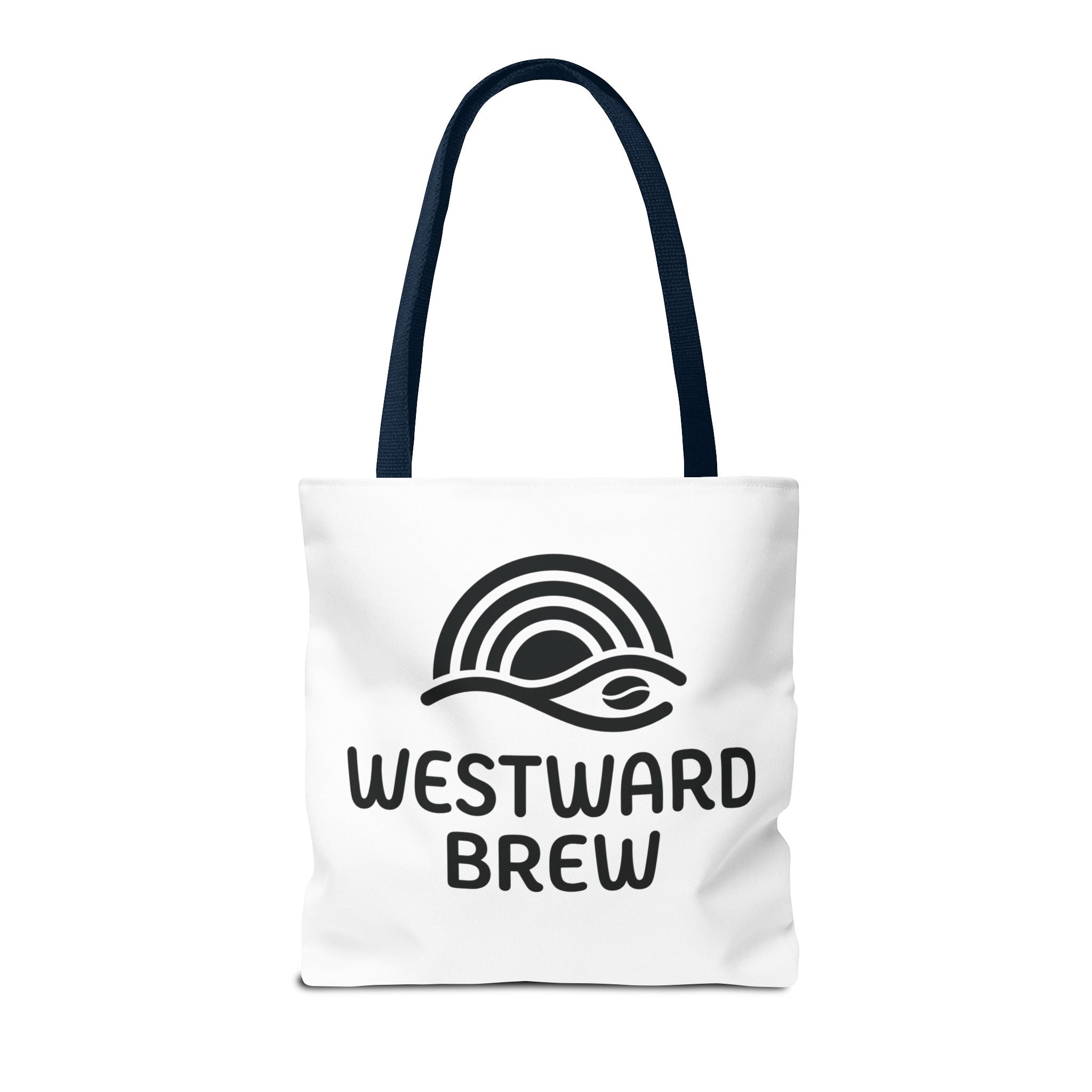 Westward Brew Logo Tote Bag – Coastal Coffee Canvas Tote