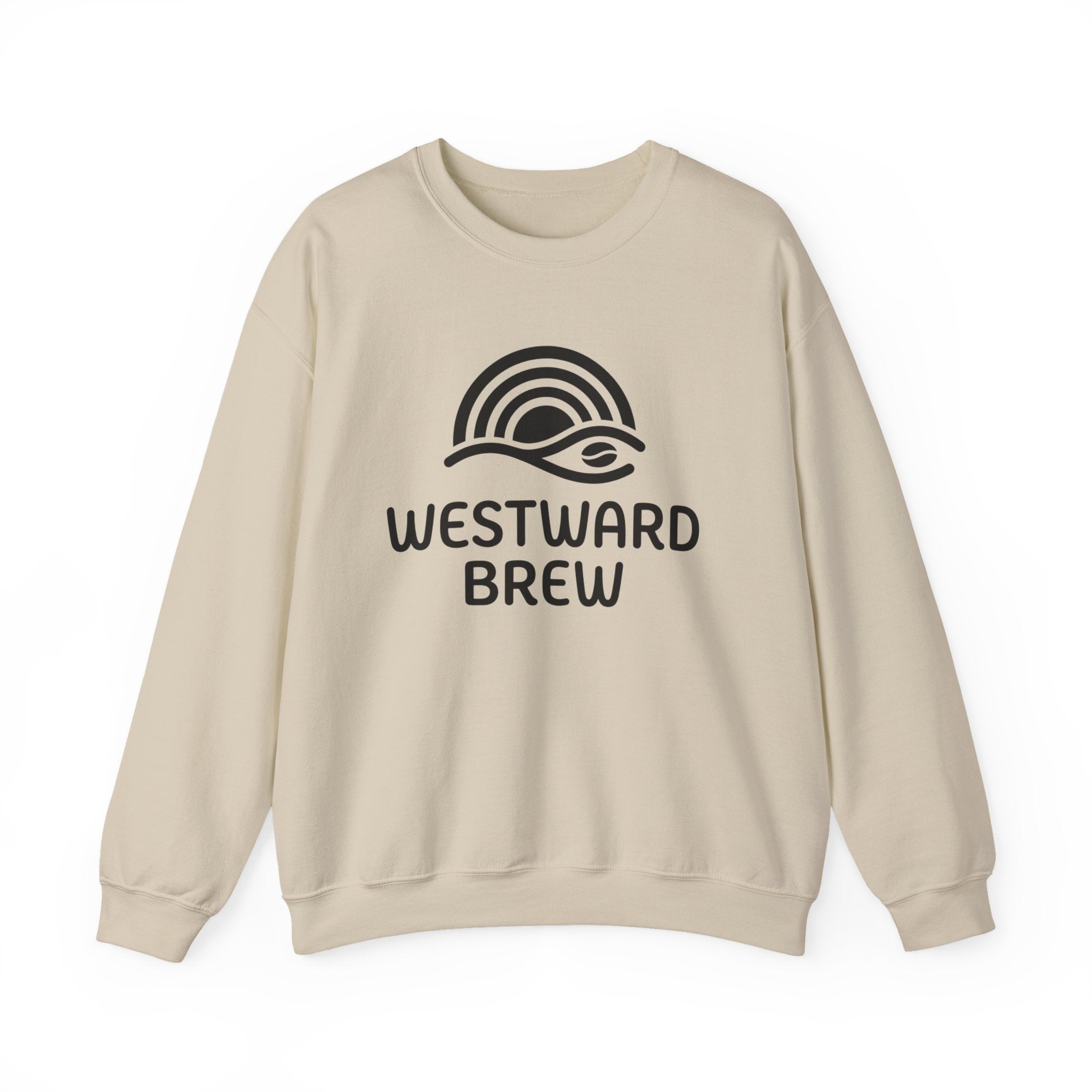 Westward Brew Crewneck Sweatshirt — Coastal Coffee Logo Pullover