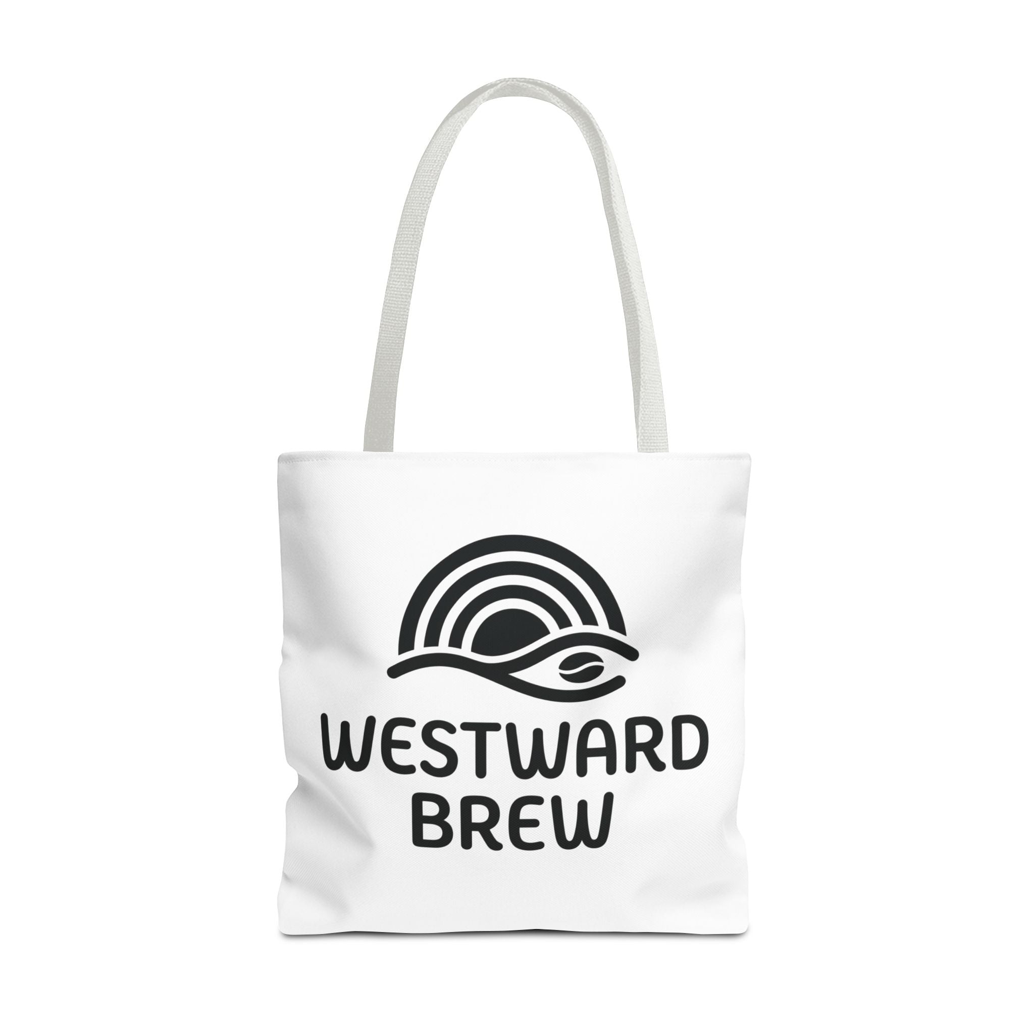 Westward Brew Logo Tote Bag – Coastal Coffee Canvas Tote