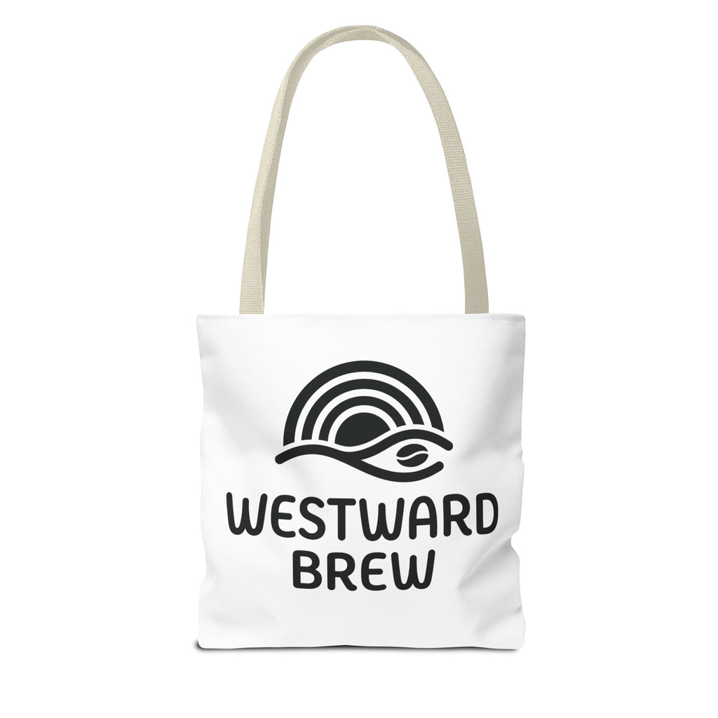 Westward Brew Logo Tote Bag – Coastal Coffee Canvas Tote