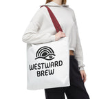 Westward Brew Logo Tote Bag – Coastal Coffee Canvas Tote