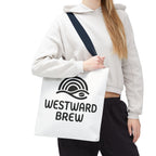 Westward Brew Logo Tote Bag – Coastal Coffee Canvas Tote