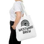 Westward Brew Logo Tote Bag – Coastal Coffee Canvas Tote