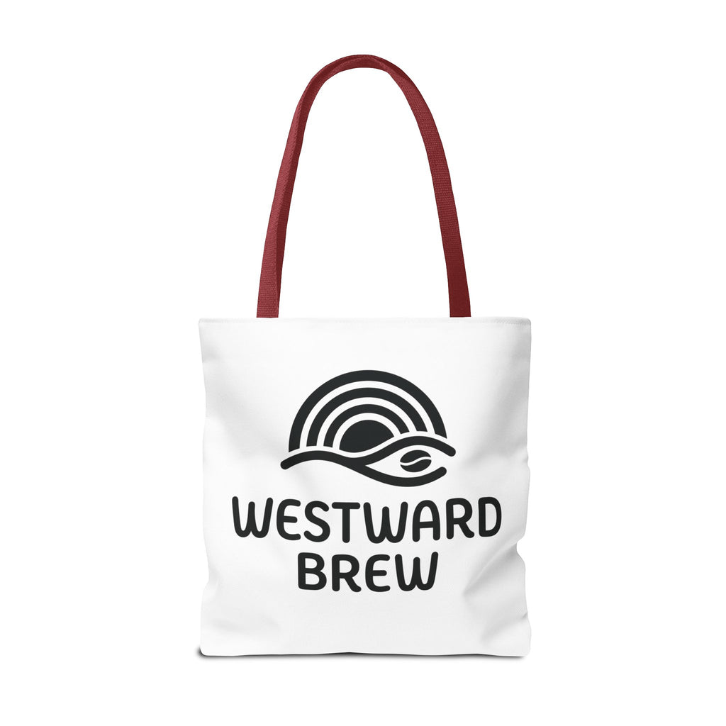 Westward Brew Logo Tote Bag – Coastal Coffee Canvas Tote