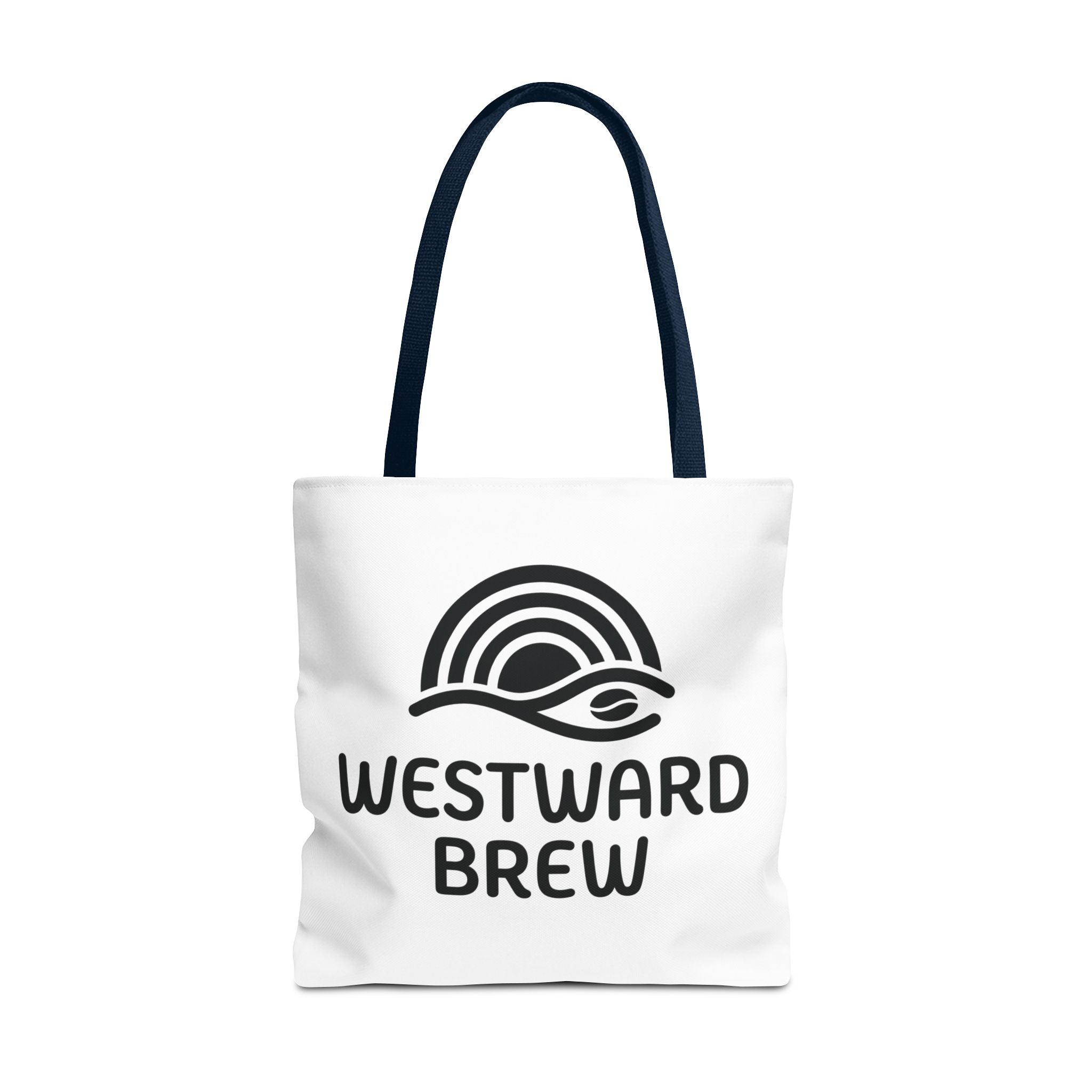 Westward Brew Logo Tote Bag – Coastal Coffee Canvas Tote