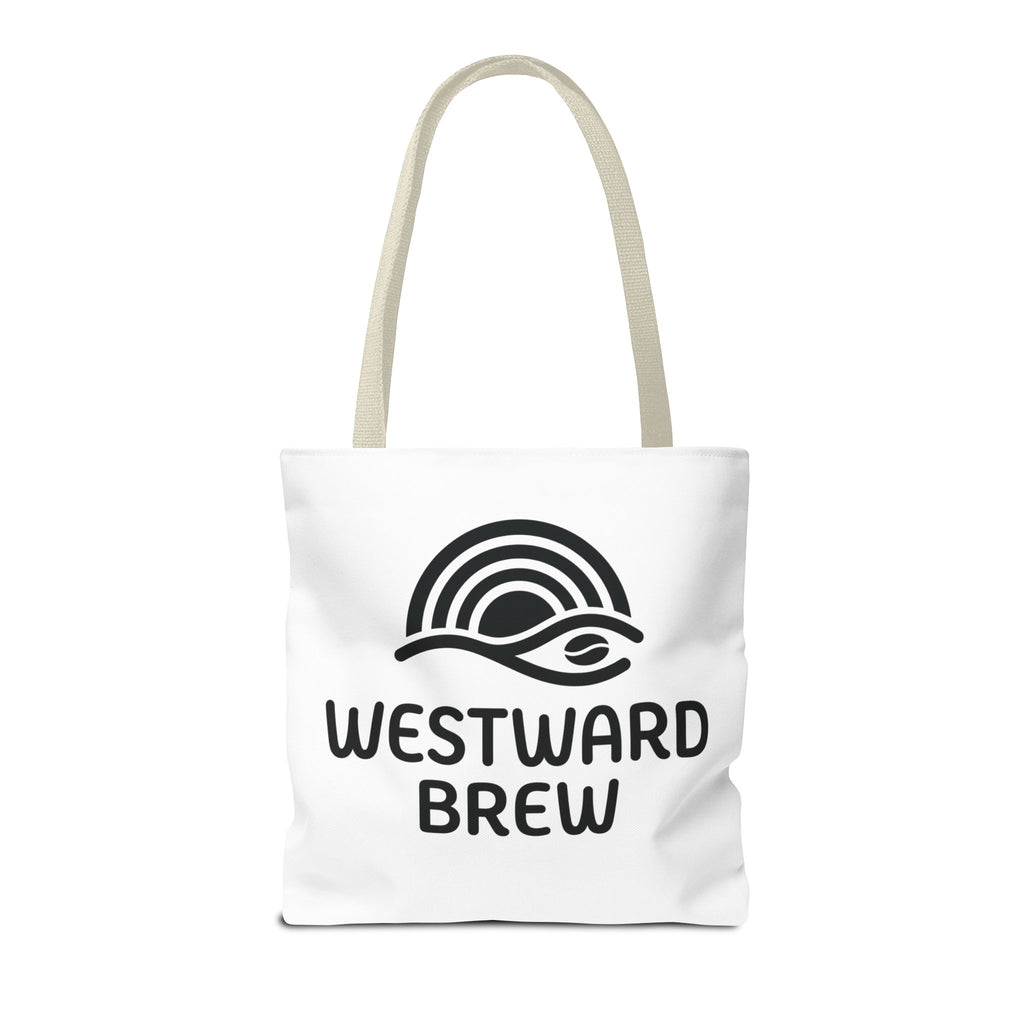 Westward Brew Logo Tote Bag – Coastal Coffee Canvas Tote