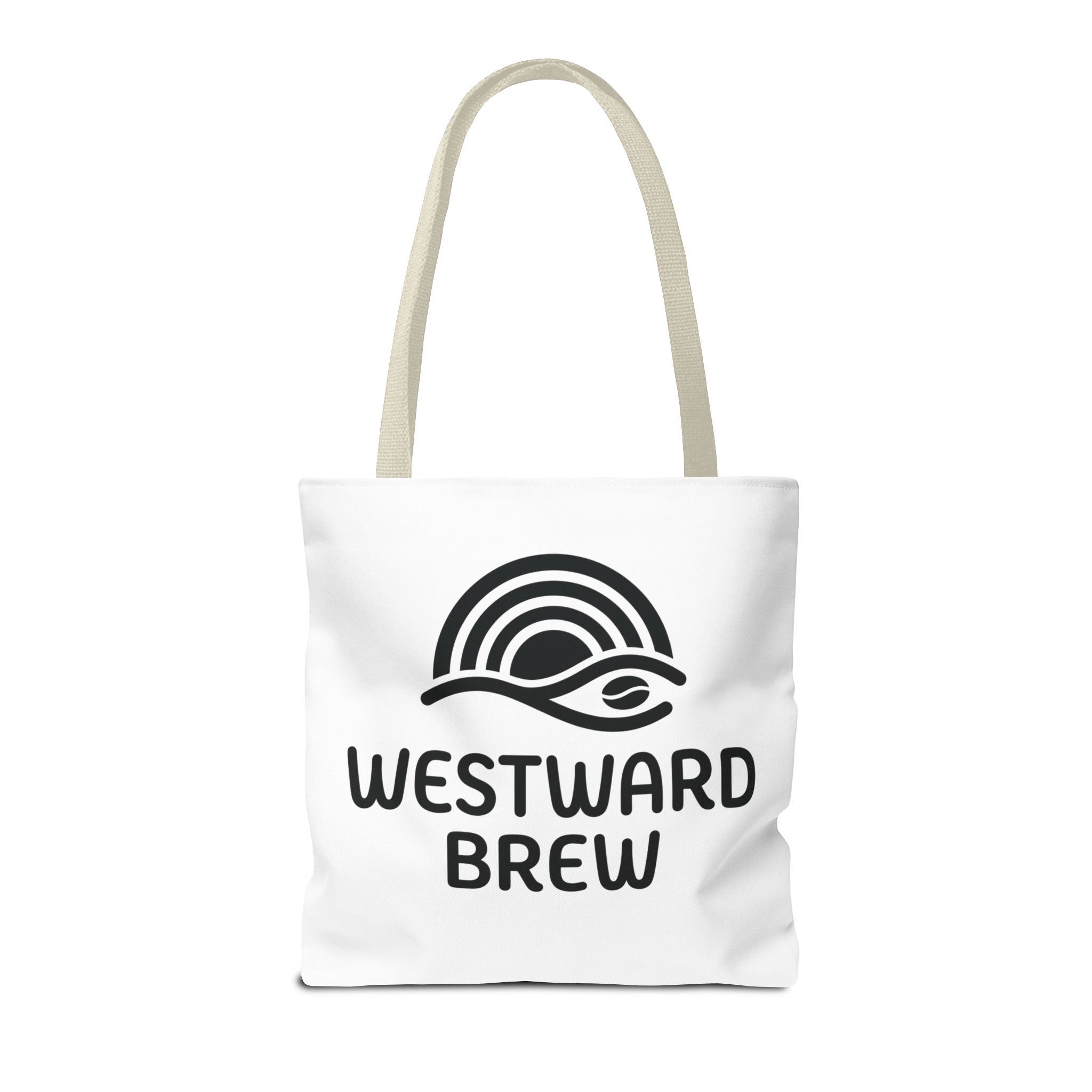 Westward Brew Logo Tote Bag – Coastal Coffee Canvas Tote