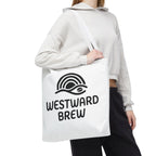 Westward Brew Logo Tote Bag – Coastal Coffee Canvas Tote