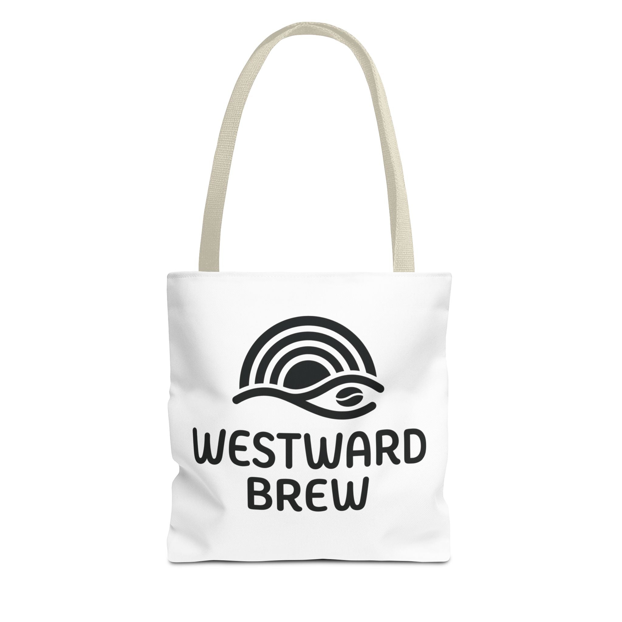 Westward Brew Logo Tote Bag – Coastal Coffee Canvas Tote