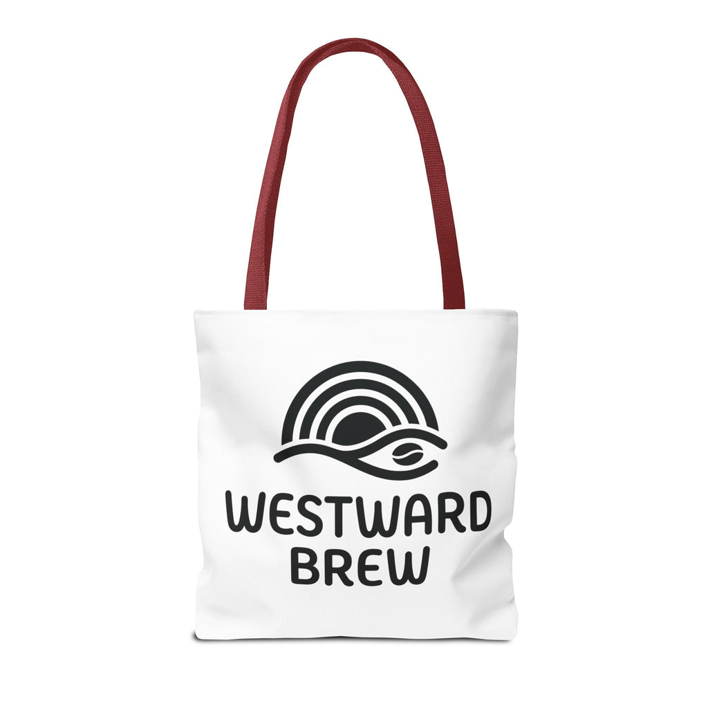 Westward Brew Logo Tote Bag – Coastal Coffee Canvas Tote