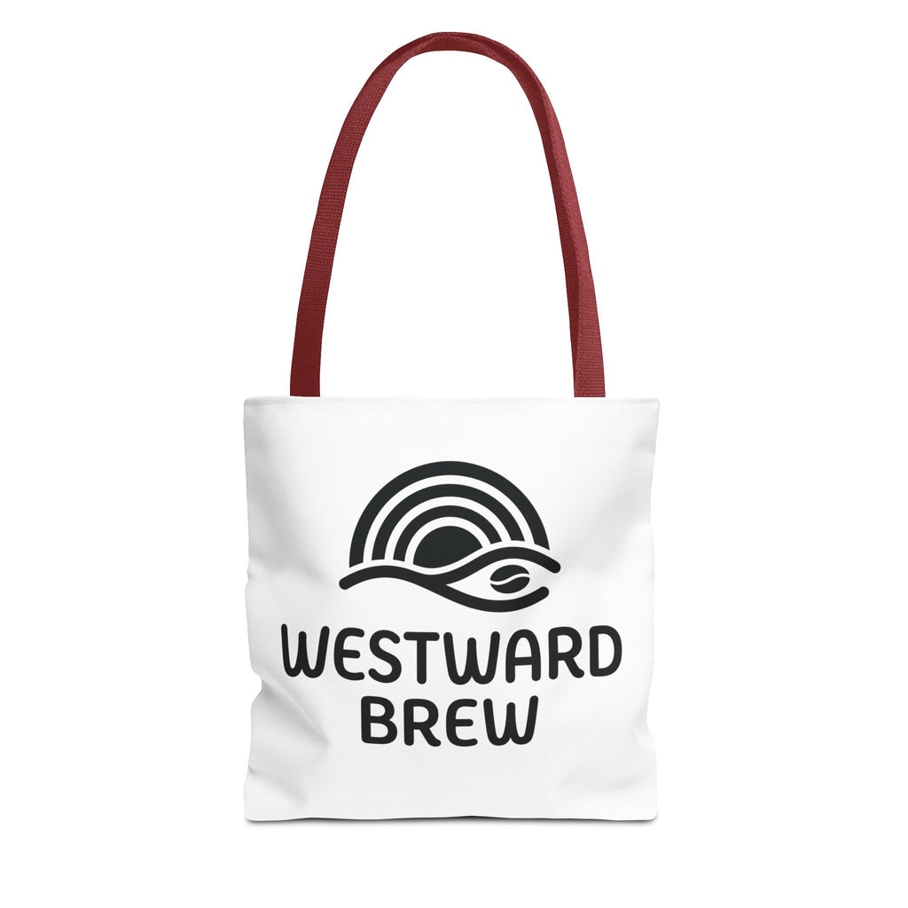 Westward Brew Logo Tote Bag – Coastal Coffee Canvas Tote