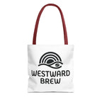 Westward Brew Logo Tote Bag – Coastal Coffee Canvas Tote