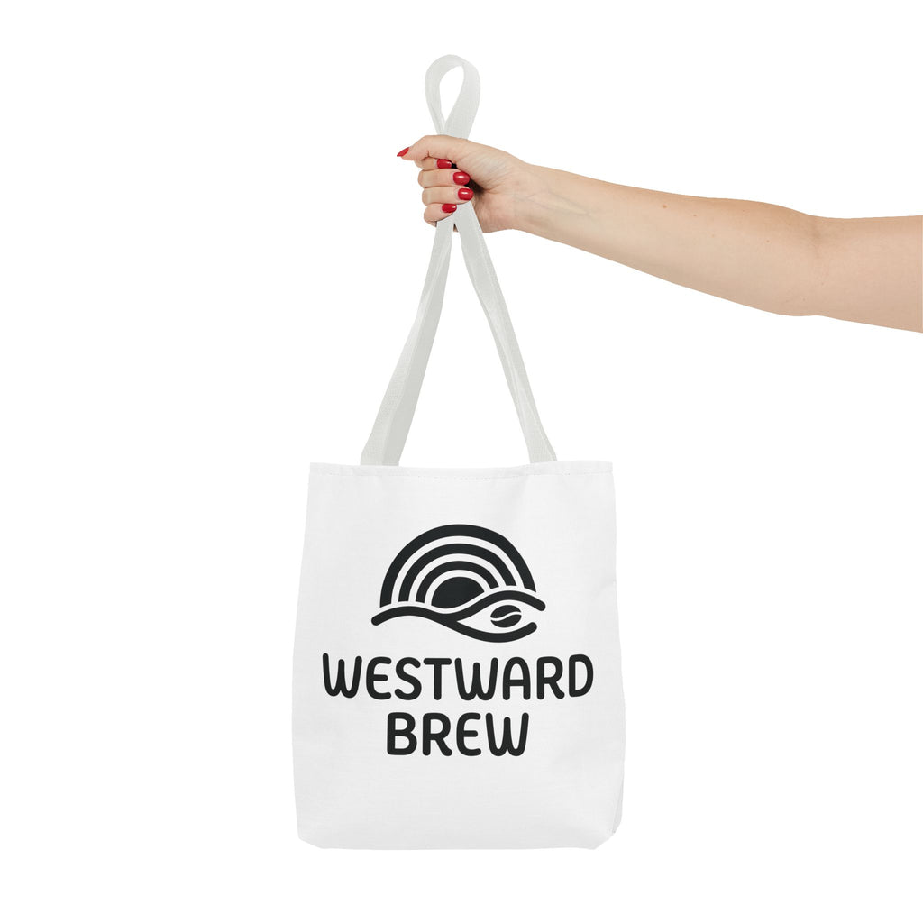 Westward Brew Logo Tote Bag – Coastal Coffee Canvas Tote