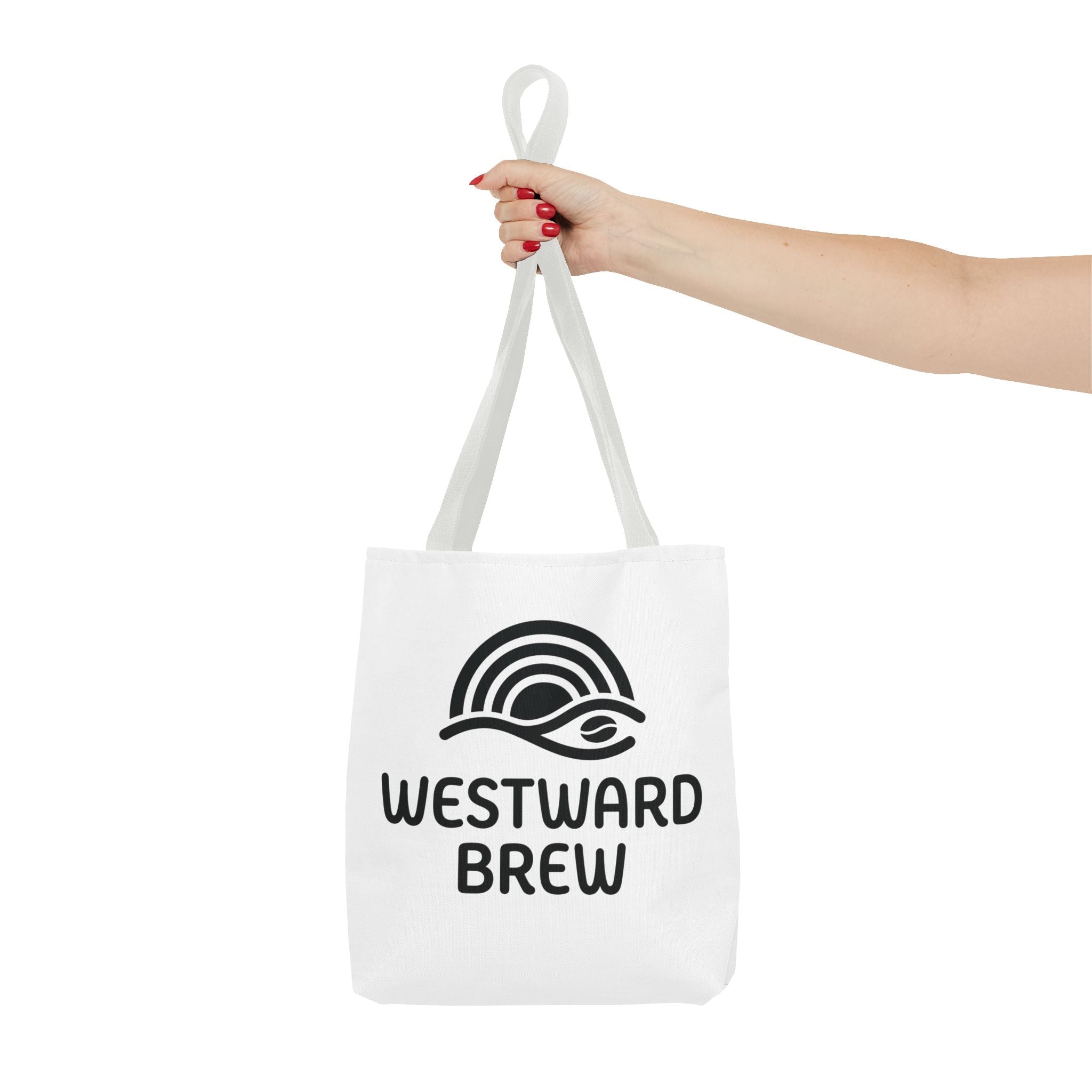 Westward Brew Logo Tote Bag – Coastal Coffee Canvas Tote