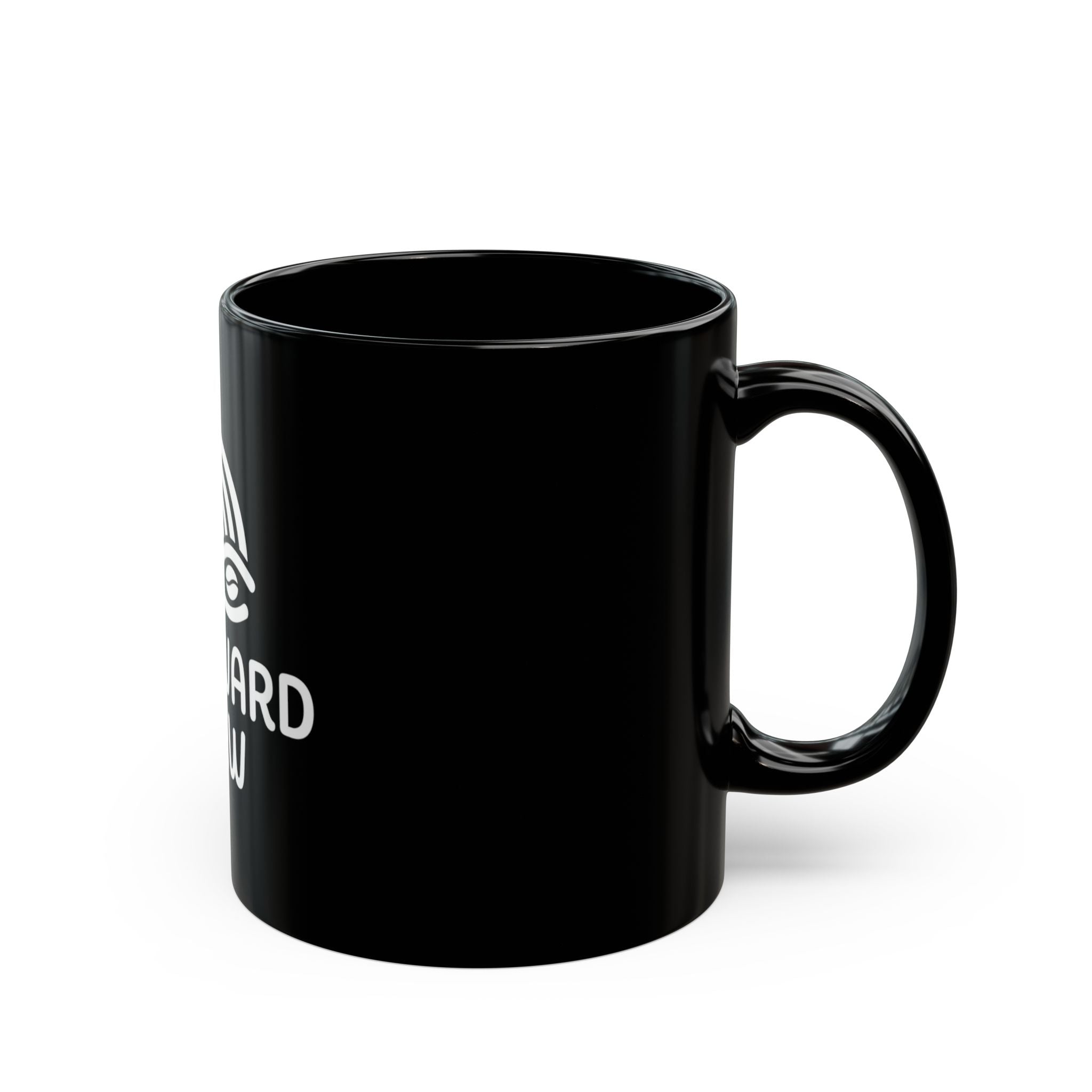 Westward Brew Coffee Mug — Black Ceramic 11oz/15oz with Retro Wave Logo