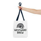 Westward Brew Logo Tote Bag – Coastal Coffee Canvas Tote
