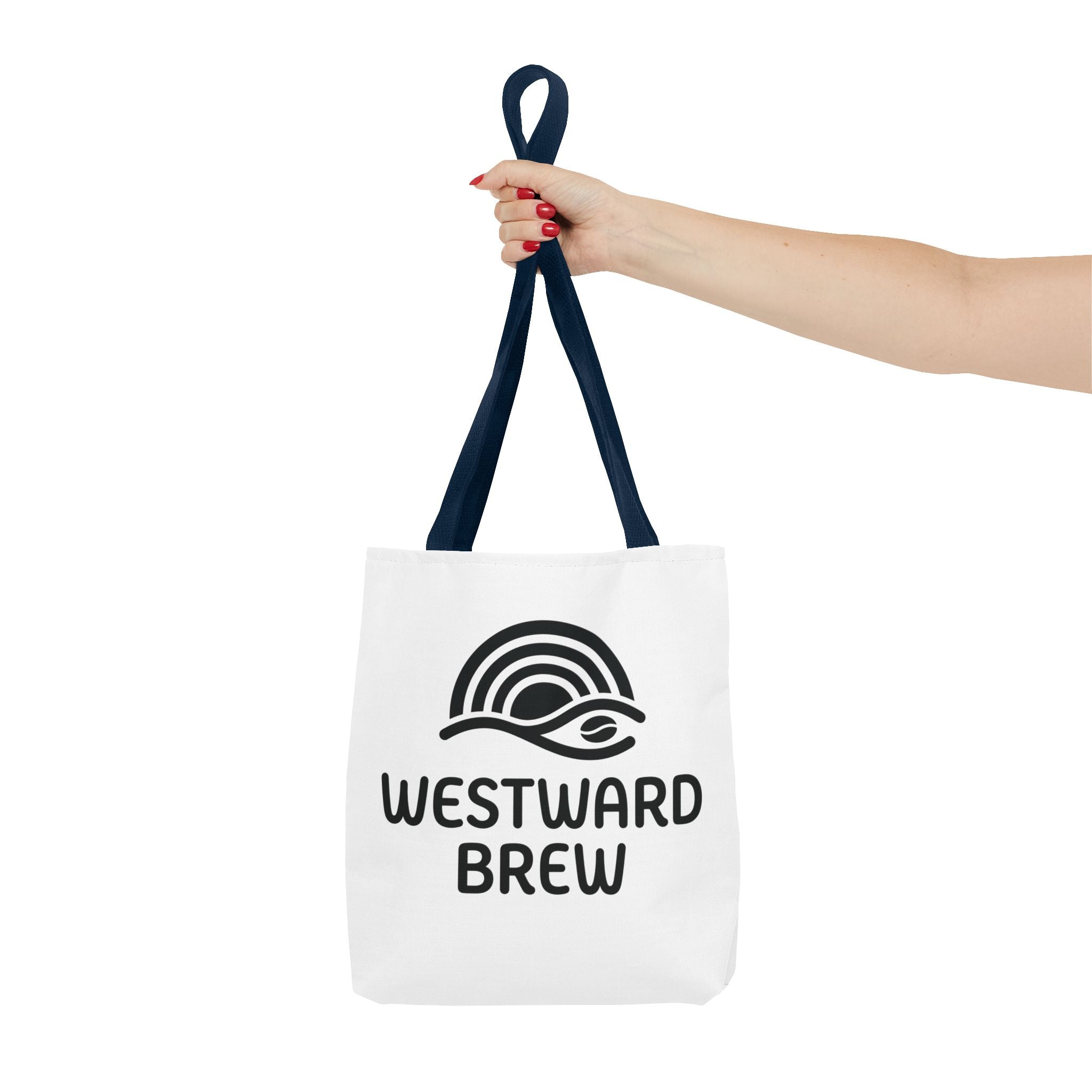 Westward Brew Logo Tote Bag – Coastal Coffee Canvas Tote