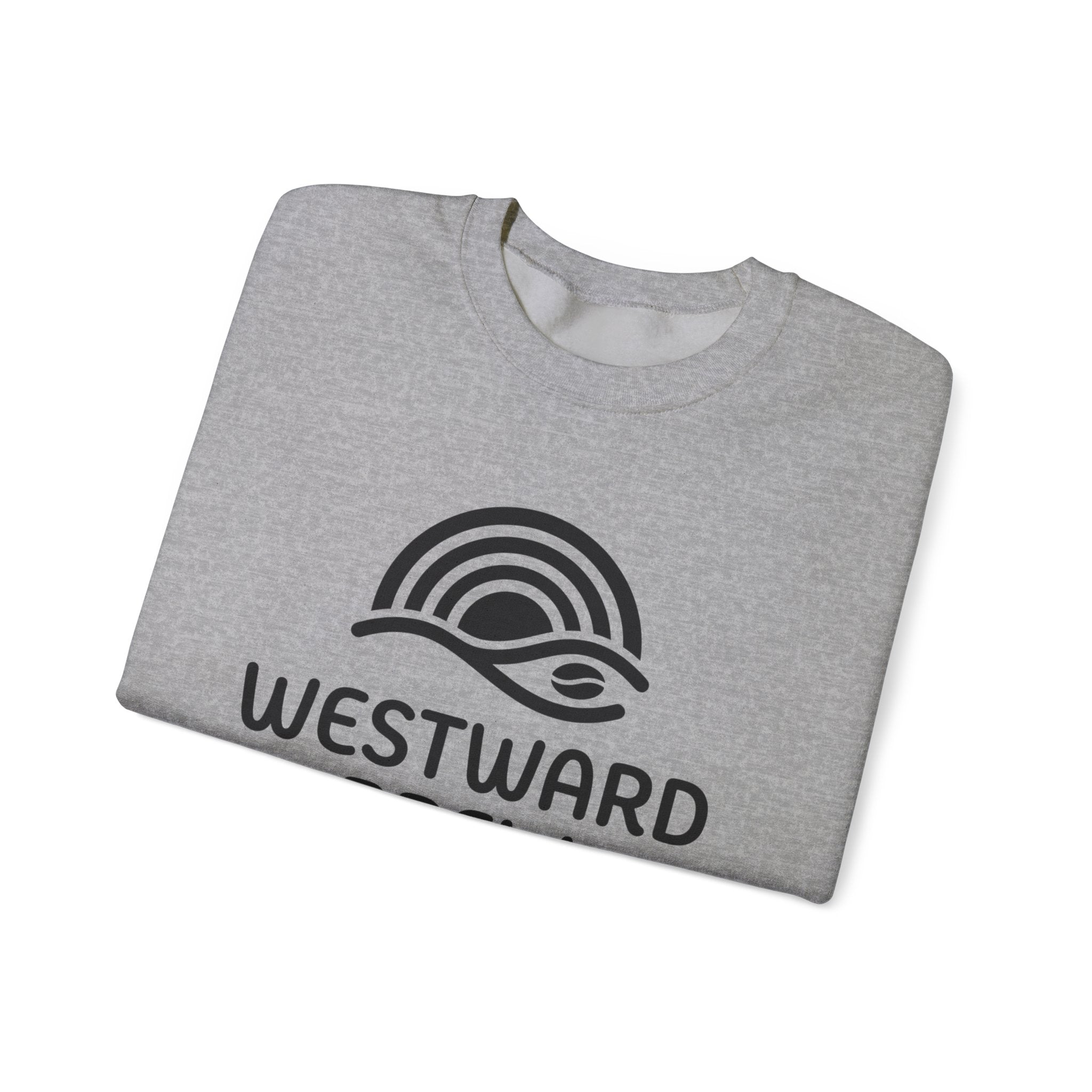 Westward Brew Crewneck Sweatshirt — Coastal Coffee Logo Pullover