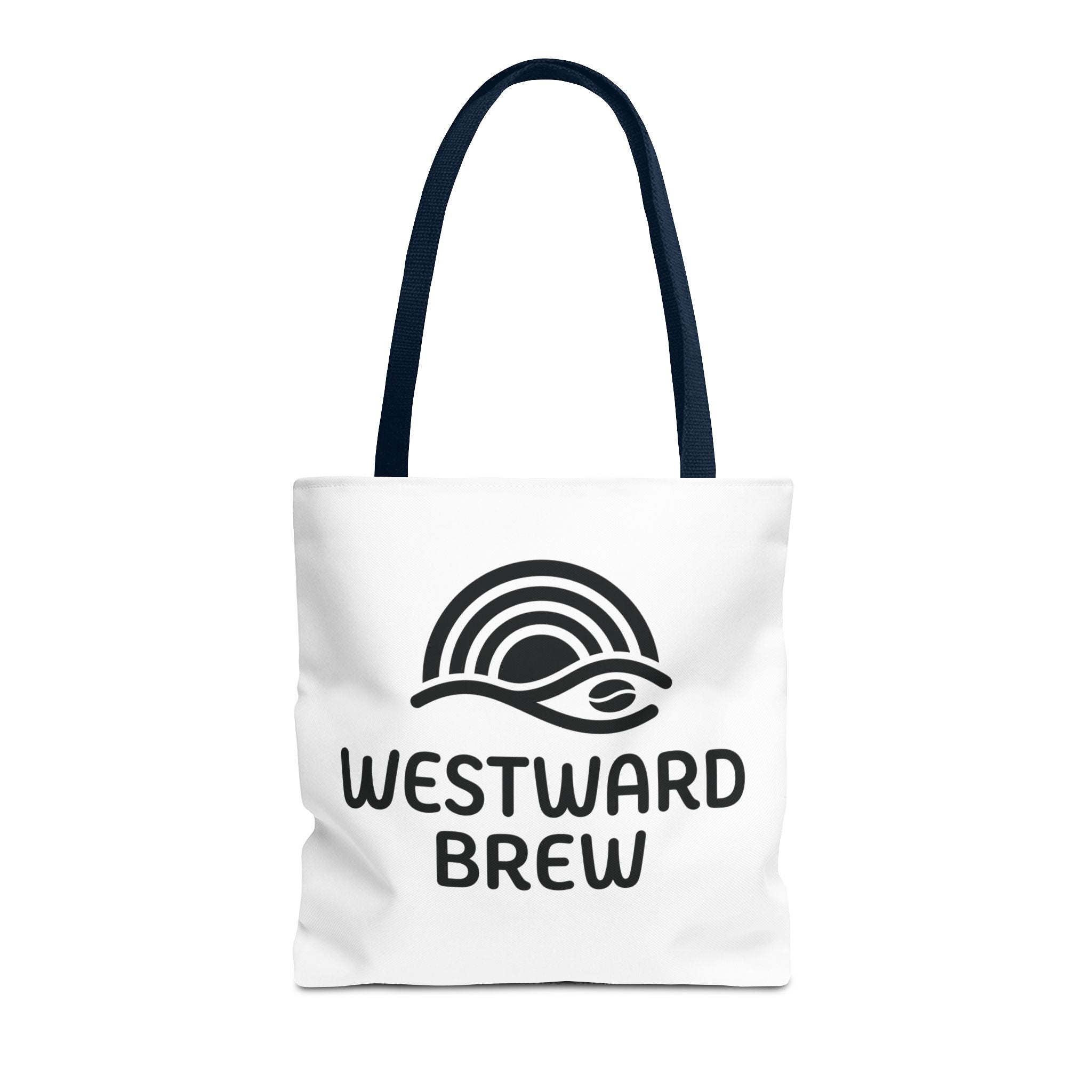 Westward Brew Logo Tote Bag – Coastal Coffee Canvas Tote