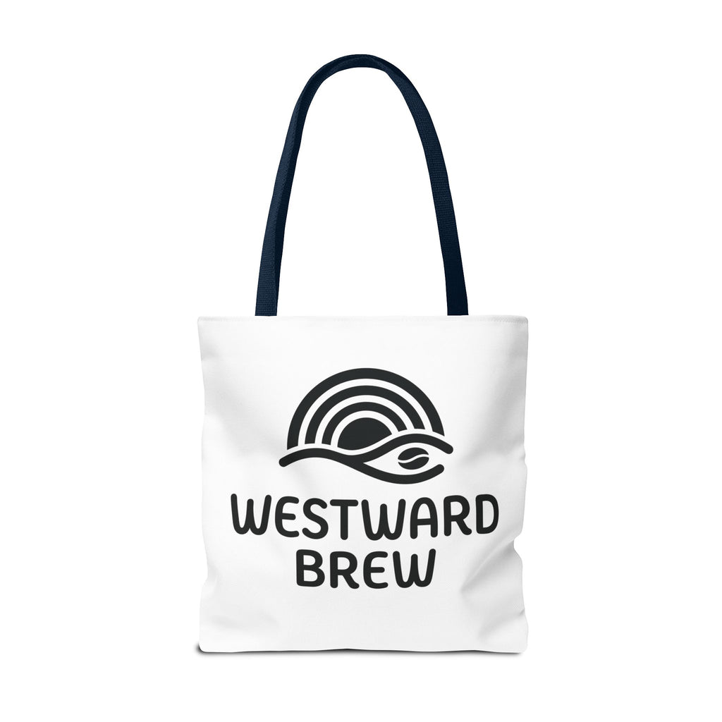 Westward Brew Logo Tote Bag – Coastal Coffee Canvas Tote