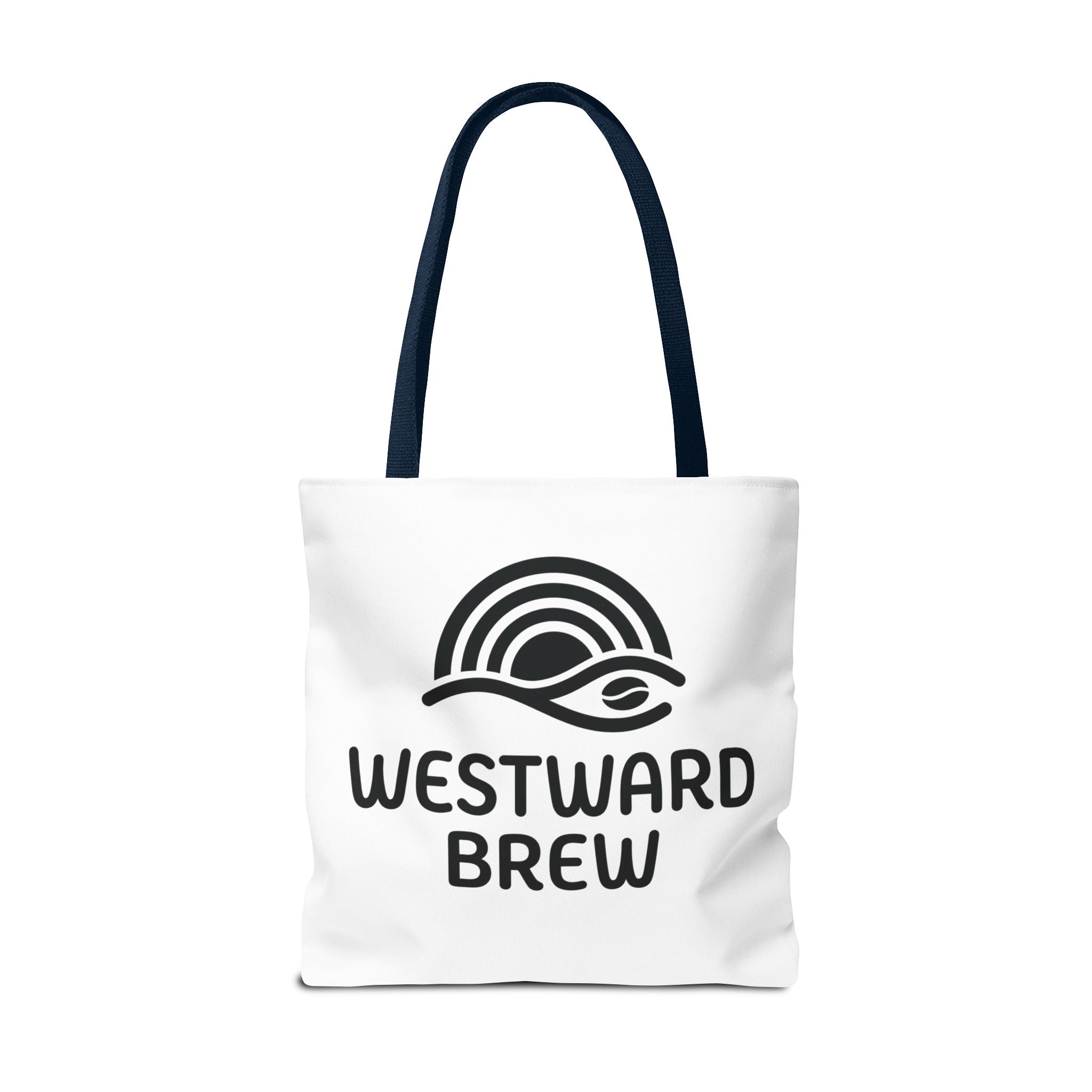 Westward Brew Logo Tote Bag – Coastal Coffee Canvas Tote