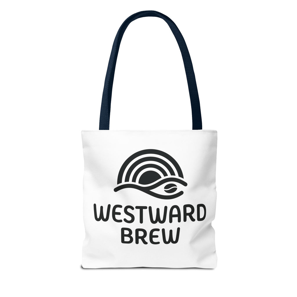 Westward Brew Logo Tote Bag – Coastal Coffee Canvas Tote